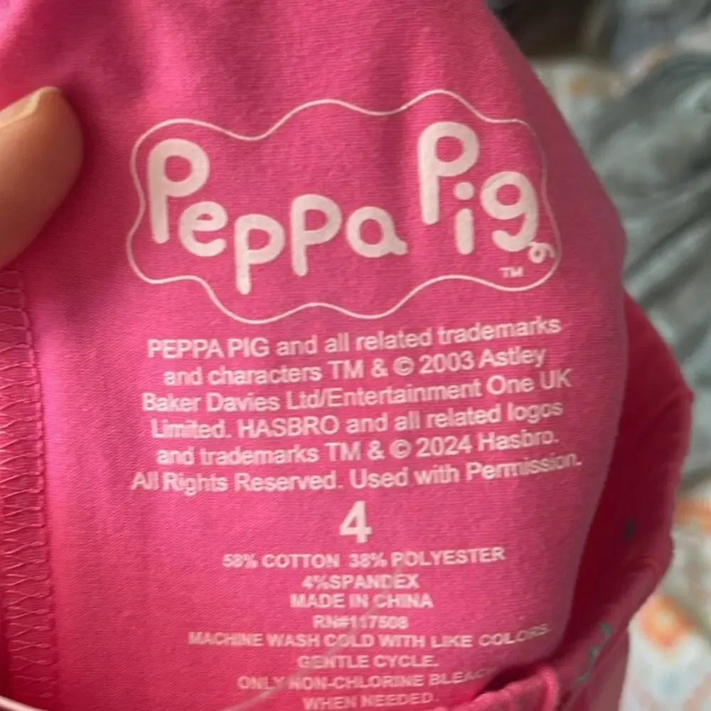 Girls Peppe Pig Two Piece Set Size 4